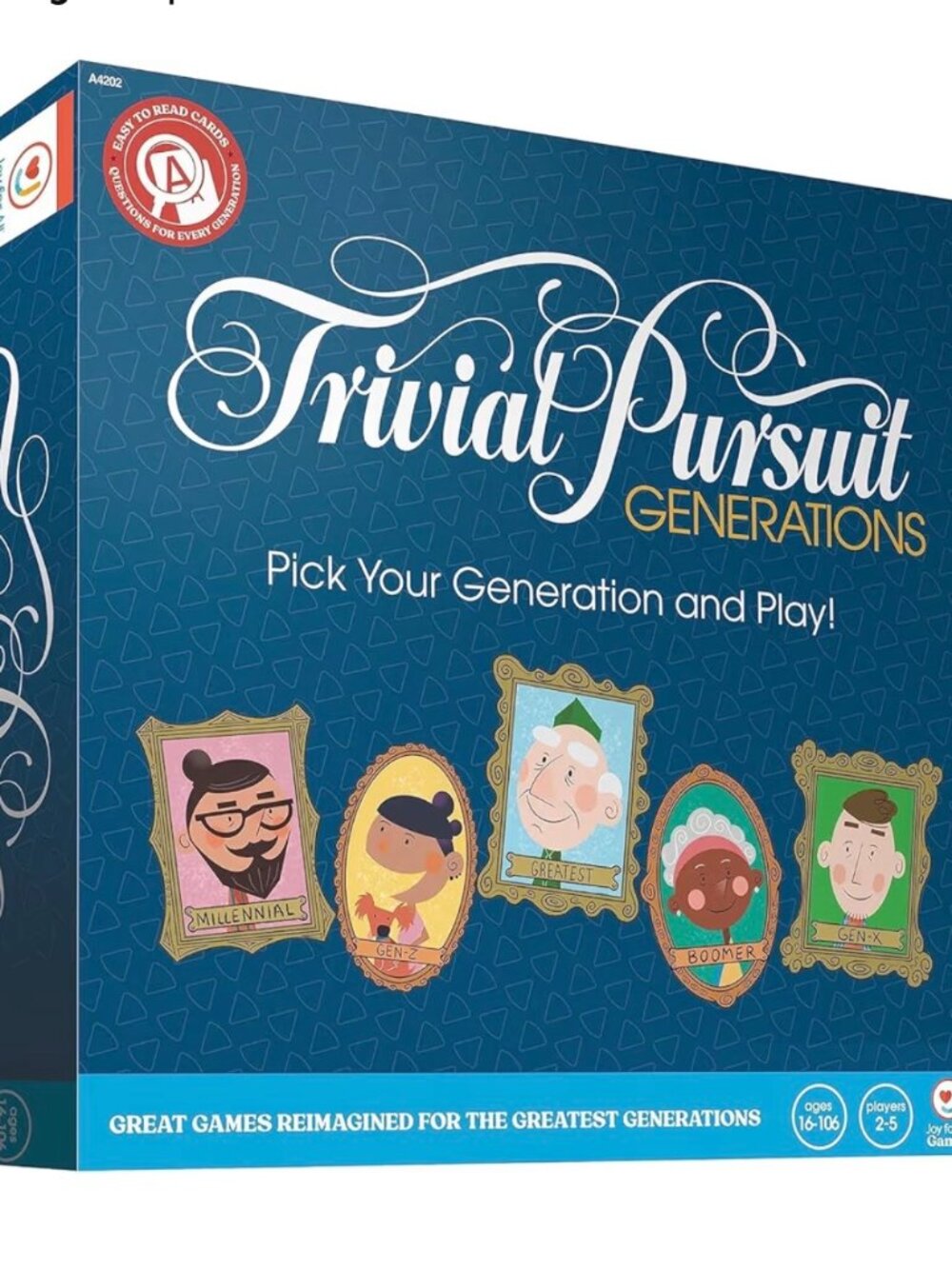 NWT Trivial Pursuit Generations Board Game, Ageless Innovation, For All Ages
